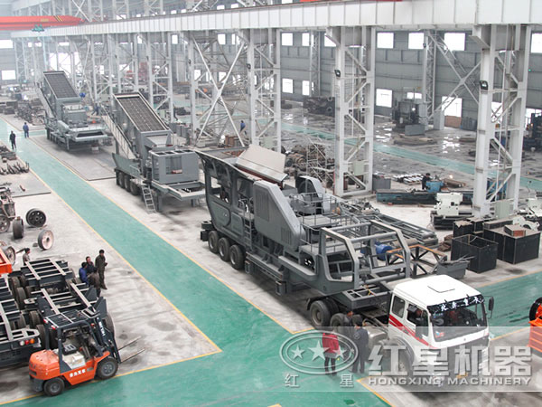 移動式破碎站生產(chǎn)車間 移動式破碎站生產(chǎn)車間