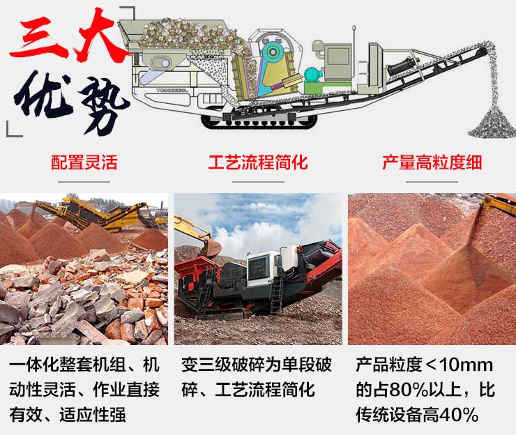 車載履帶式建筑垃圾粉碎機(jī)工作優(yōu)勢 車載履帶式建筑垃圾粉碎機(jī)工作優(yōu)勢